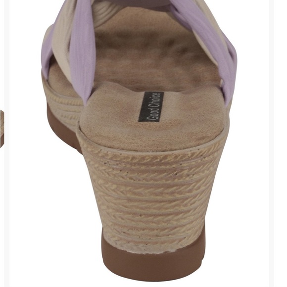 Casual Comfort Women's Sandals - Beige and Lavender NWT - Picture 3 of 7
